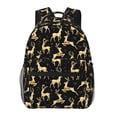 thumbnail image 1 of Disketp Christmas Gold Deers Backpack for Men and Women - Lightweight Backpack Classical with Multi-pockets Casual Daypack for College Workplace Travel, 1 of 5