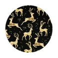 thumbnail image 1 of Disketp Christmas Gold Deers Small Mouse Pad 7.9x7.9 Inches,Washable Round Mousepad For Office Laptop Computer,Non-Slip Rubber Base Mouse Pads For Wireless Mouse, 1 of 9