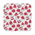 thumbnail image 1 of Disketp Christmas Hat Funny Coasters,6 Pcs Leather Coasters with Holder, Perfect Housewarming Hostess Gifts,Protect Furniture from Water Marks Scratch and Damage,Square, 1 of 7