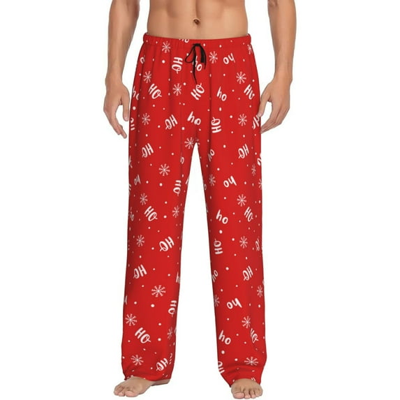 Disketp Christmas Men's Pajama Pants - Ultra Soft Fleece Sleep and Lounge Pants (Size: S-XXL)-Large