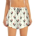 thumbnail image 1 of Disketp Christmas Pug Dog Print Women's Shorts Workout Shorts for Athletic Gym Running Shorts with Phone Pockets Large, 1 of 8