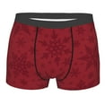 thumbnail image 1 of Disketp Christmas Red Snowflakes Men'S Boxer Briefs,Soft And Breathable Cotton Underwear With Comfortflex Waistband, 1 of 9