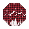 thumbnail image 1 of Disketp Christmas Tree Buffalo Plaid Funny Coasters,6 Pcs Leather Coasters With Holder, Perfect Housewarming Hostess Gifts,Protect Furniture From Water Marks Scratch And Damage, 1 of 9