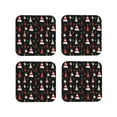thumbnail image 1 of Disketp Christmas Tree and Gold Socks Funny Coasters,4 Pcs Leather Coasters with Holder, Perfect Housewarming Hostess Gifts,Protect Furniture from Water Marks Scratch and Damage-Square, 1 of 6