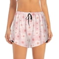 thumbnail image 1 of Disketp Chrysanthemum Print Women's Shorts Workout Shorts for Athletic Gym Running Shorts with Phone Pockets Large, 1 of 8