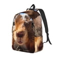 thumbnail image 1 of Disketp Close-Up Curious Squirrel Canvas Backpack Lightweight Travel Daypack Student Rucksack Laptop Backpack-Small, 1 of 5