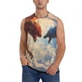thumbnail image 1 of Disketp Cloud Red And Blue Dragon Sleeveless Tshirts for Men, Muscle Shirts for Men Dry Fit Tank Top-Small, 1 of 5