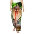 thumbnail image 1 of Disketp Cobra Snake Women's Comfy Pajama Pants Casual Drawstring Palazzo Lounge Wide Leg Pants-Medium, 1 of 6