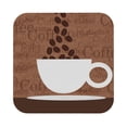 thumbnail image 1 of Disketp Coffee Cafe Cup Funny Coasters,6 Pcs Leather Coasters With Holder, Perfect Housewarming Hostess Gifts,Protect Furniture From Water Marks Scratch And Damage, 1 of 9
