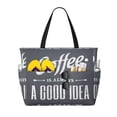 thumbnail image 1 of Disketp Coffee Is Always A Good Idea Large Capacity Beach Bag, Waterproof Sandproof Beach Swim Pool Bag Tote Bag for Women, 1 of 7