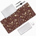 thumbnail image 1 of Disketp Coffee and Flowers Gaming Mouse Mat Long Extended Mouse Pad Desk Mat Non-Slip Rubber Mice Pads Stitched Edges(315.5 x 16 x 0.12 Inches), 1 of 1
