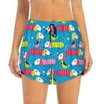 thumbnail image 1 of Disketp Color Dachshund Dog Print Women's Shorts Workout Shorts for Athletic Gym Running Shorts with Phone Pockets Large, 1 of 8