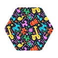 thumbnail image 1 of Disketp Colorful Air Balloons1 Funny Coasters,6 Pcs Leather Coasters with Holder, Perfect Housewarming Hostess Gifts,Protect Furniture from Water Marks Scratch and Damage, 1 of 5