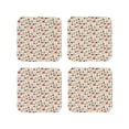 thumbnail image 1 of Disketp Colorful Autumn Funny Coasters,4 Pcs Leather Coasters with Holder, Perfect Housewarming Hostess Gifts,Protect Furniture from Water Marks Scratch and Damage-Square, 1 of 6