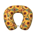 thumbnail image 1 of Disketp Colorful Bohemian Sunflower Travel Pillow Memory Foam Neck Pillow Support Pillow for Camping, Sleeping Rest Cushion Airplane Pillow, 1 of 8
