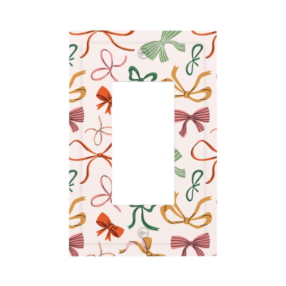 Disketp Colorful Bow Knots Decorator Light Switch or Receptacle Outlet Wall Plate Decorator Wall Plate Child Safe Outlet Cover-Style U