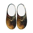 thumbnail image 1 of Disketp Colorful Bull Western Man Women's Men's Slippers Plush Slip-On House Slipper for Winter Indoor Soft Cushion Non-slip Fluffy Slides Slippers-39/40, 1 of 7