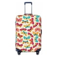 thumbnail image 1 of Disketp Colorful Butterflies Elastic Travel Luggage Cover Travel Suitcase Protective Cover For Trunk Case Apply To 18''-32'' Suitcase Cover-Large, 1 of 7