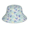 thumbnail image 1 of Disketp Colorful Butterfly Print Reflective Bucket Hat Beach Hat Summer Travel Sun Hats Fisherman Cap, 1 of 8