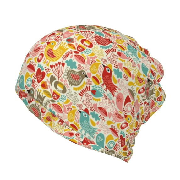 Disketp Colorful Chicken Slouchy Beanie Hip-Hop Soft Lightweight Running Beanie Adult Hats Chemo Cap for Men Women