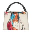 thumbnail image 1 of Disketp Colorful Dachshund Art Insulated Bags, Insulated Cooler Bag Totes for Lunch Beach Camping, 1 of 6