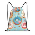 Disketp Colorful Donut Drawstring Backpack Drawstring Gym Bags Draw