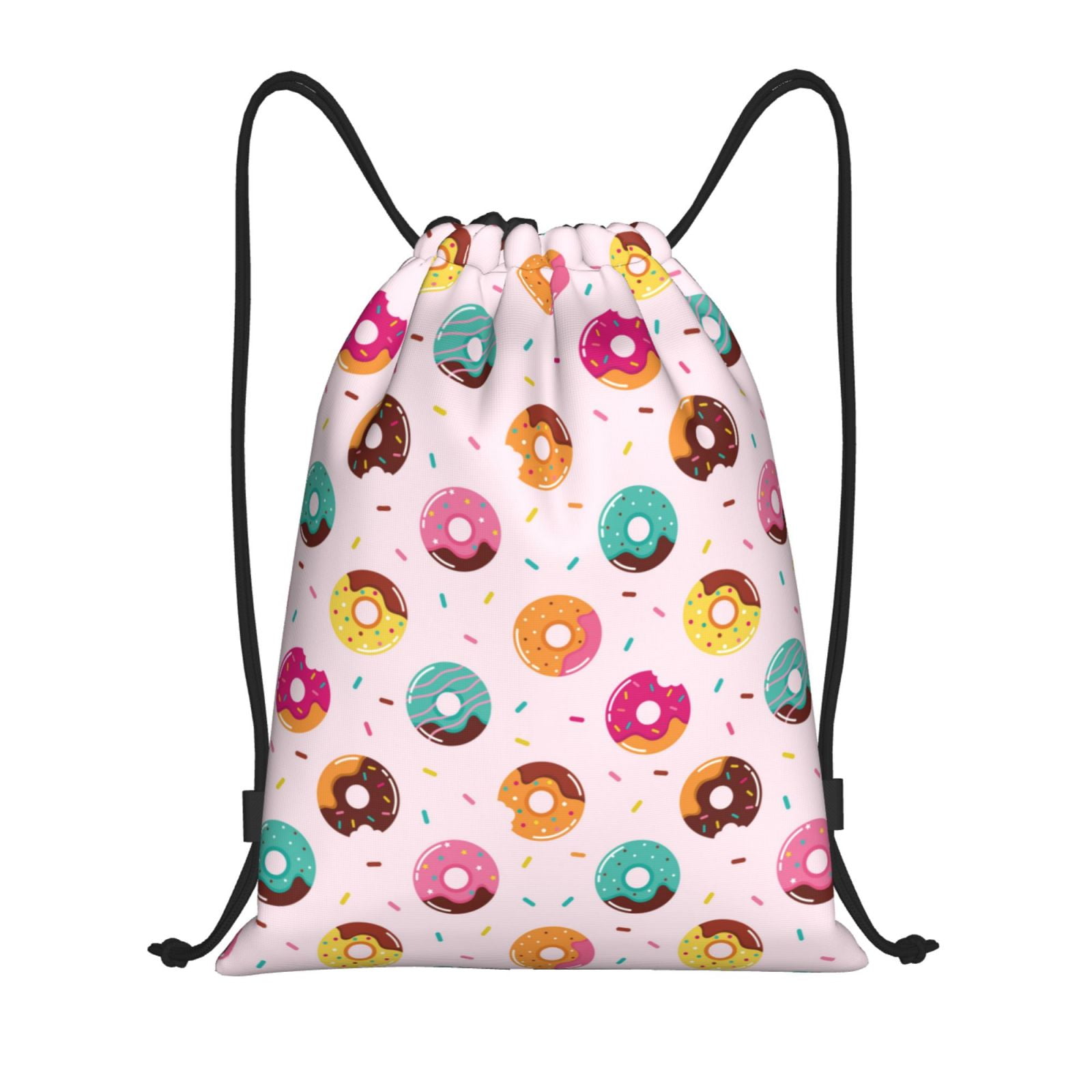 Disketp Colorful Donuts Drawstring Backpack Drawstring Gym Bags Draw