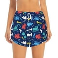 thumbnail image 1 of Disketp Colorful Excavator Print Women's Shorts Workout Shorts for Athletic Gym Running Shorts with Phone Pockets XX-Large, 1 of 8