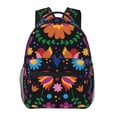 thumbnail image 1 of Disketp Colorful Floral2 Backpack for Men and Women - Lightweight Backpack Classical with Multi-pockets Casual Daypack for College Workplace Travel, 1 of 5