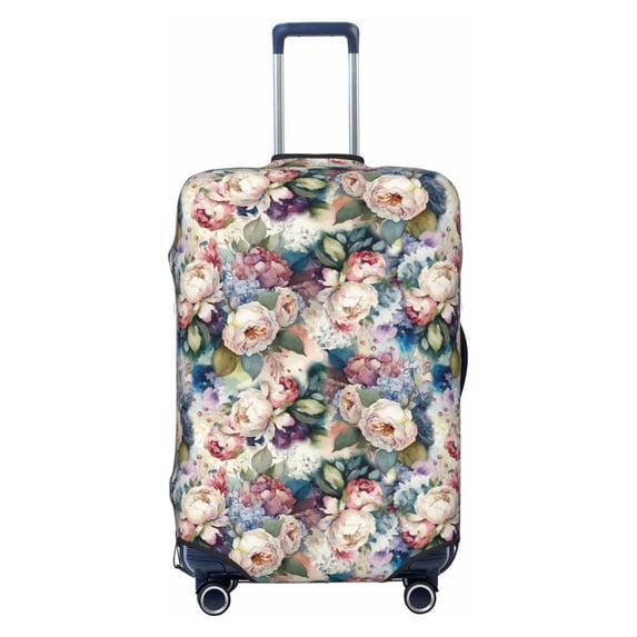 Disketp Colorful Flowers Elastic Travel Luggage Cover Travel Suitcase Protective Cover For Trunk Case Apply To 18''-32'' Suitcase Cover-X-Large
