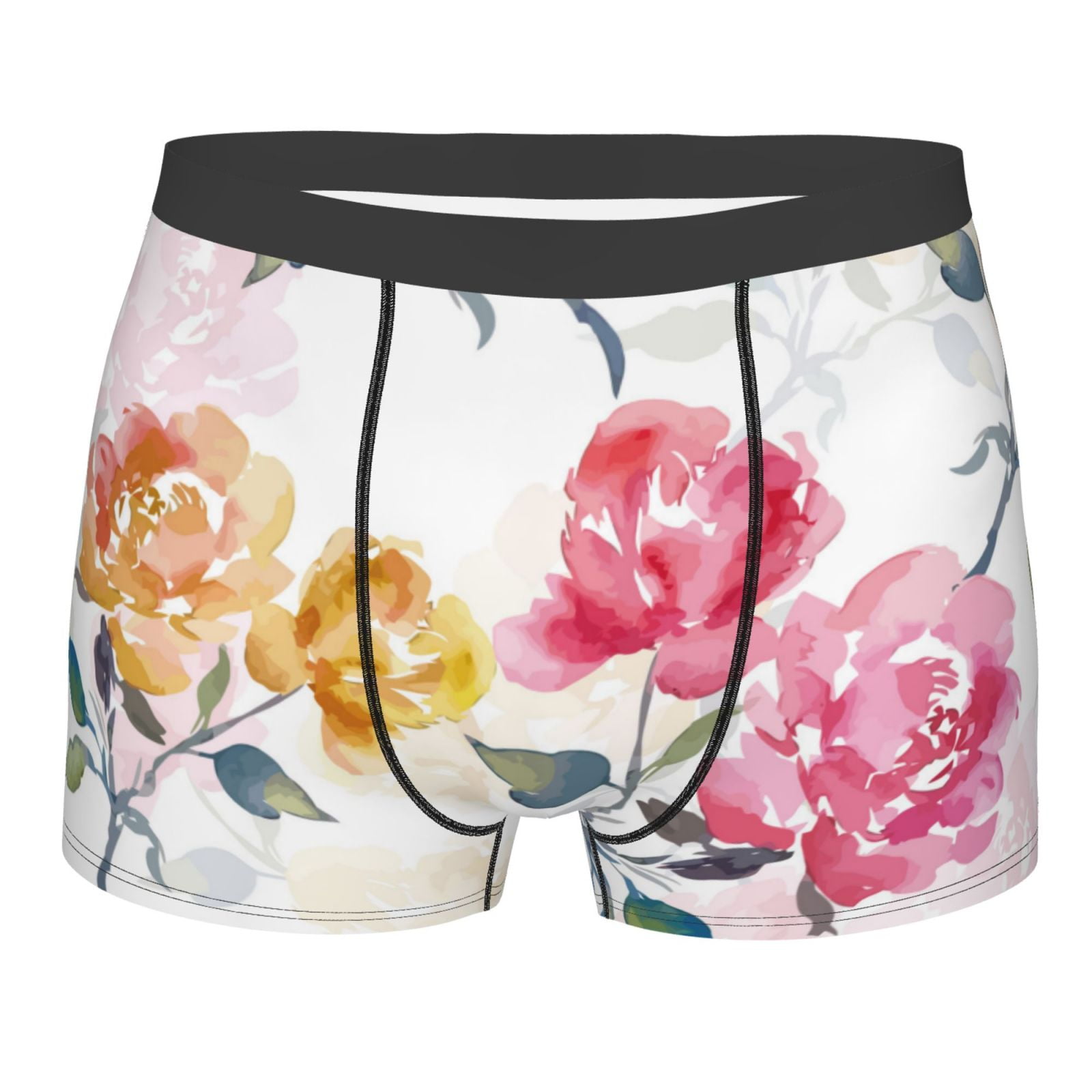 Disketp Colorful Flowers Men'S Boxer Briefs,Soft And Breathable Cotton ...