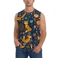 thumbnail image 1 of Disketp Colorful Fox Sleeveless Tshirts For Men, Muscle Shirts For Men Dry Fit Tank Top-Xx-Large, 1 of 8