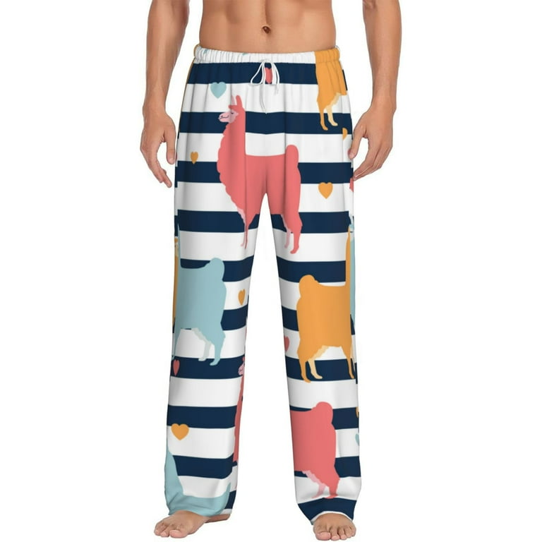 Disketp Colorful Llama Men S Pajama Pants Ultra Soft Fleece Sleep And Lounge Pants Size S Xxl Walmart