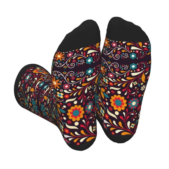 Disketp Colorful Mexican2 Unisex Mid-Calf Socks Lightweight Breathable Ventilation Ankle Socks