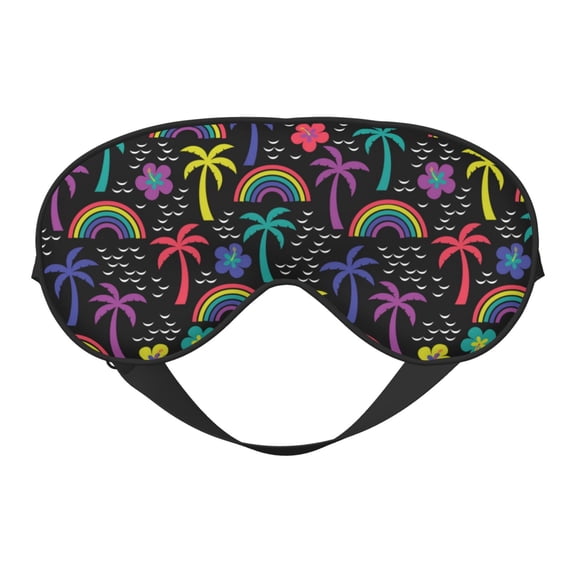 Disketp Colorful Palms Print Sleep Mask-Eye Mask for Sleeping,Comfortable & Super Soft Eye Mask with Adjustable Strap,Travel Eye Mask