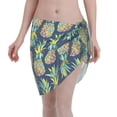 thumbnail image 1 of Disketp Colorful Pineapples Women Swimsuit Cover Up Short Chiffon Summer Beach Sarong Bikini Wrap Skirt Bathing Suit, 1 of 7