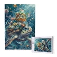 thumbnail image 1 of Disketp Colorful Plant Turtle Custom Puzzle Personalized Puzzles 1000 Pieces, Customized Picture Puzzle for Adult and Teens((29.5×19.7in, Vertical), 1 of 1