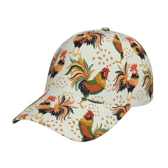 Disketp Colorful Roosters Print Baseball Caps For Outdoor Sports Fashion Casual Outdoor Caps Men Women