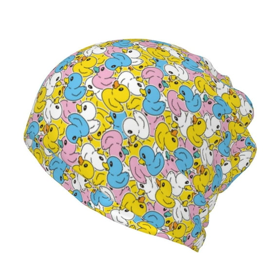 Disketp Colorful Rubber Duck 1 Slouchy Beanie Hip-Hop Soft Lightweight Running Beanie Adult Hats Chemo Cap for Men Women