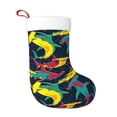thumbnail image 1 of Disketp Colorful Sharks Christmas Stockings, Xmas Stocking for Family Holiday Season Décor, Personalized Holiday Indoor Decorations, 1 of 7