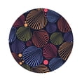 thumbnail image 1 of Disketp Colorful Shells Funny Coasters,4 Pcs Leather Coasters With Holder, Perfect Housewarming Hostess Gifts,Protect Furniture From Water Marks Scratch And Damage, 1 of 9