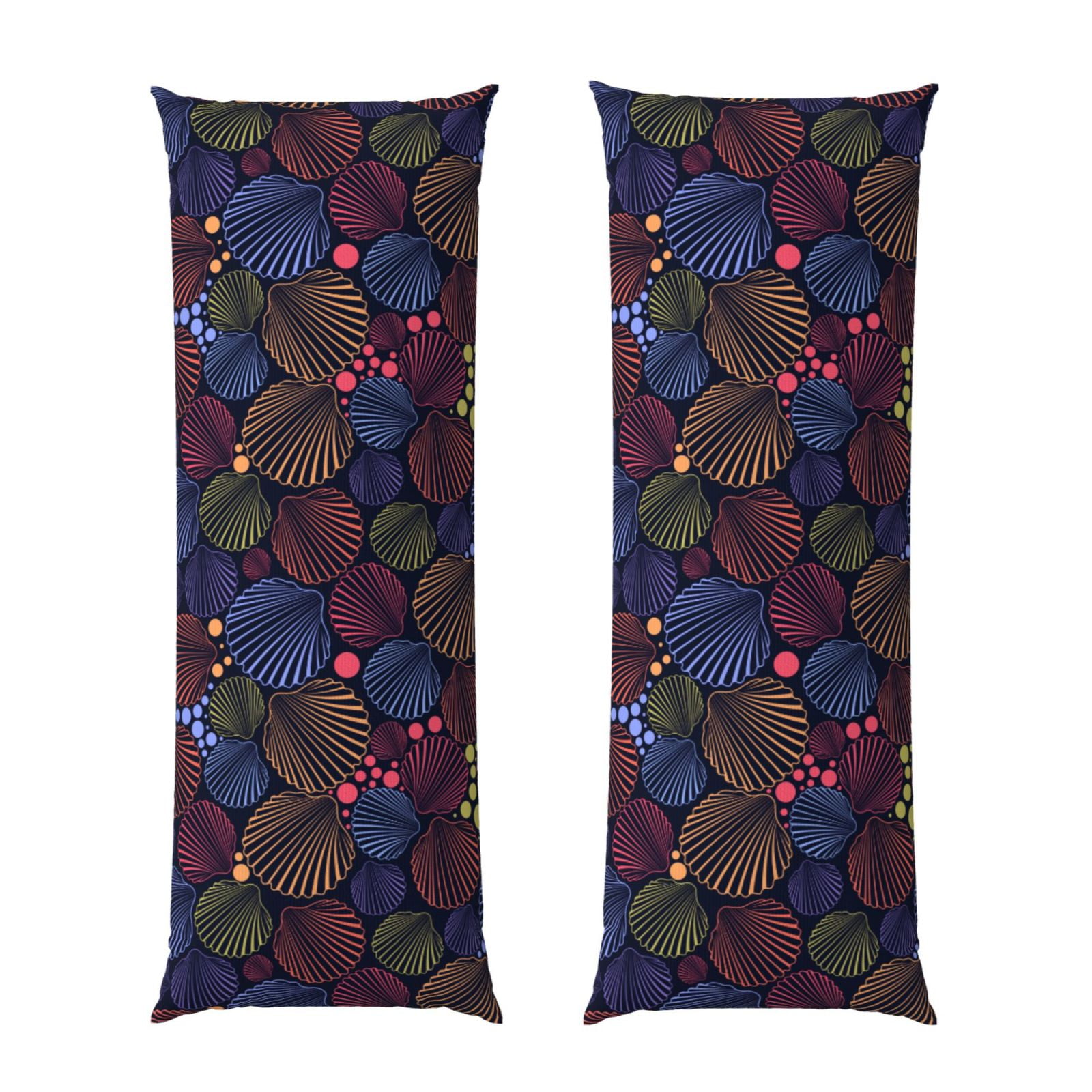 Disketp Colorful Shells Print Body Pillow Cover - Super Soft 20x54 Body ...