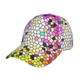 thumbnail image 1 of Disketp Colorful Tie Dye Stained Glass 3 Print Baseball Caps For Outdoor Sports Fashion Casual Outdoor Caps Men Women, 1 of 9