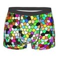 thumbnail image 1 of Disketp Colorful Tie Dye Stained Glass Men'S Boxer Briefs,Soft And Breathable Cotton Underwear With Comfortflex Waistband, 1 of 9
