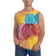 thumbnail image 1 of Disketp Colorful Wool Balls Sleeveless Tshirts For Men, Muscle Shirts For Men Dry Fit Tank Top-Medium, 1 of 8