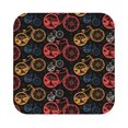 thumbnail image 1 of Disketp Compass And Mountains In Bicycle Wheels1 Funny Coasters,6 Pcs Leather Coasters with Holder, Perfect Housewarming Hostess Gifts,Protect Furniture from Water Marks Scratch and Damage, 1 of 5