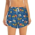 thumbnail image 1 of Disketp Construction Vehicles Print Women's Shorts Workout Shorts for Athletic Gym Running Shorts with Phone Pockets Small, 1 of 8