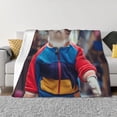 thumbnail image 1 of Disketp Cool Cat In Sunglasses Flannel Blankets - Thick and Warm Blanket for Winter, Soft Fuzzy Plush King Blanket for All Seasons-60"x50", 1 of 6