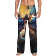 thumbnail image 1 of Disketp Cool Cat With Sunglasses Men's Pajama Pants - Ultra Soft Fleece Sleep and Lounge Pants (Size: S-XXL)-Large, 1 of 6