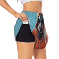 thumbnail image 1 of Disketp Cool Dog In Hoodie Women's Shorts Workout Shorts for Athletic Gym Running Shorts with Phone Pockets-Medium, 1 of 7